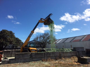 Telehandler moving recycling